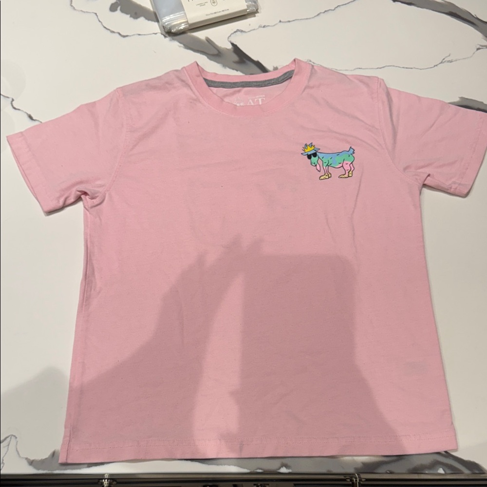 Pink Kids T-Shirt with Cartoon Graphic